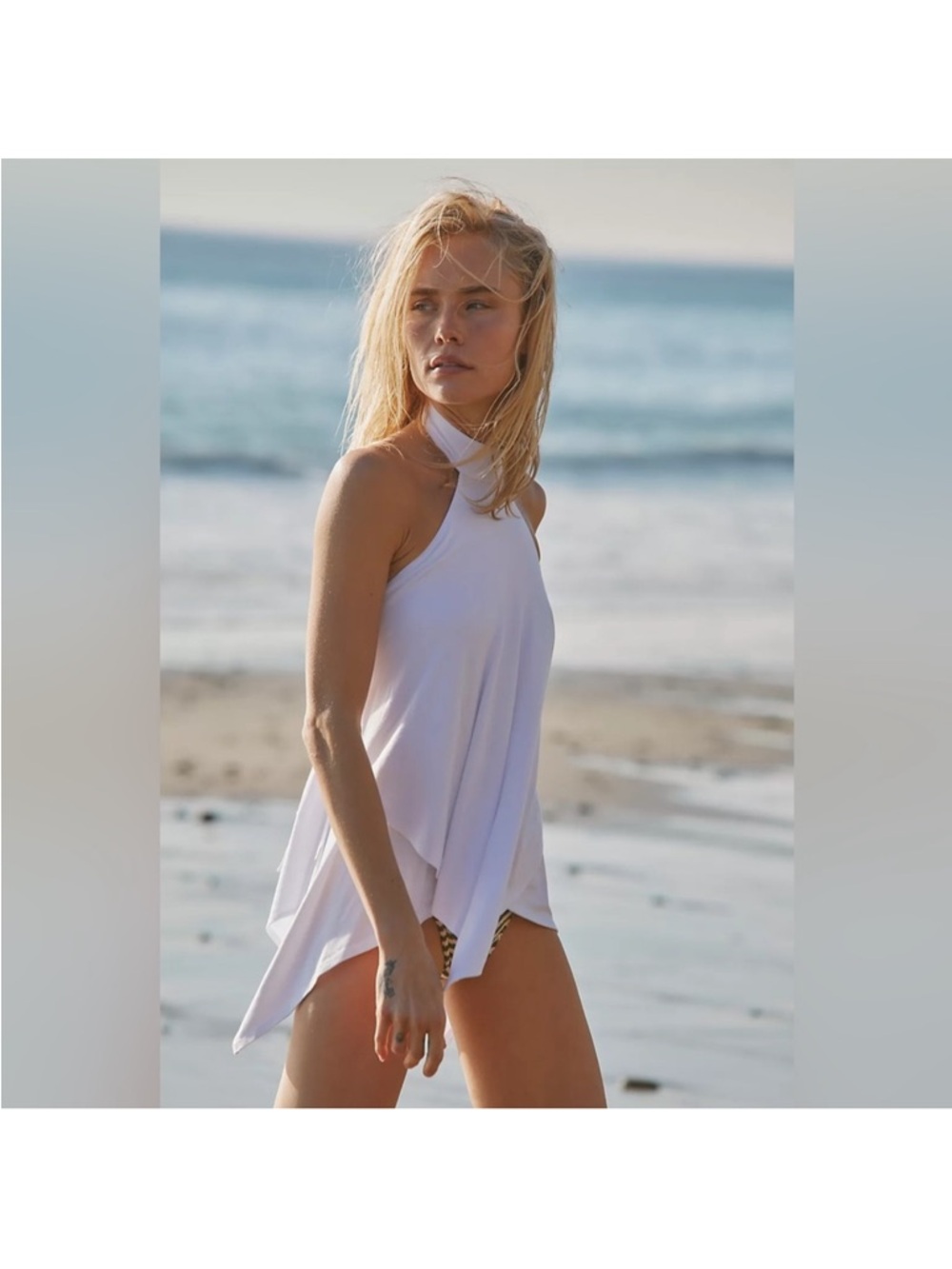 Seni white halter top